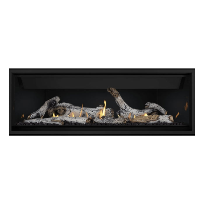 Napoleon Ascent Premium 56" Linear Direct Vent Gas Fireplace with MIRRO-FLAME Porcelain Reflective and Birch Log Set