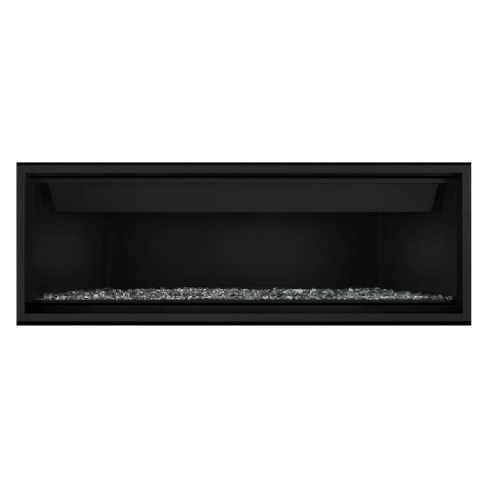 Napoleon Ascent Premium 56" Linear Direct Vent Gas Fireplace with Ledgestone Brick and Clear Glass Beads