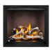 Napoleon Elevation X 36 Direct Vent Fireplace with Old Town Red Herringbone Interior Panel and Birch Log Set 