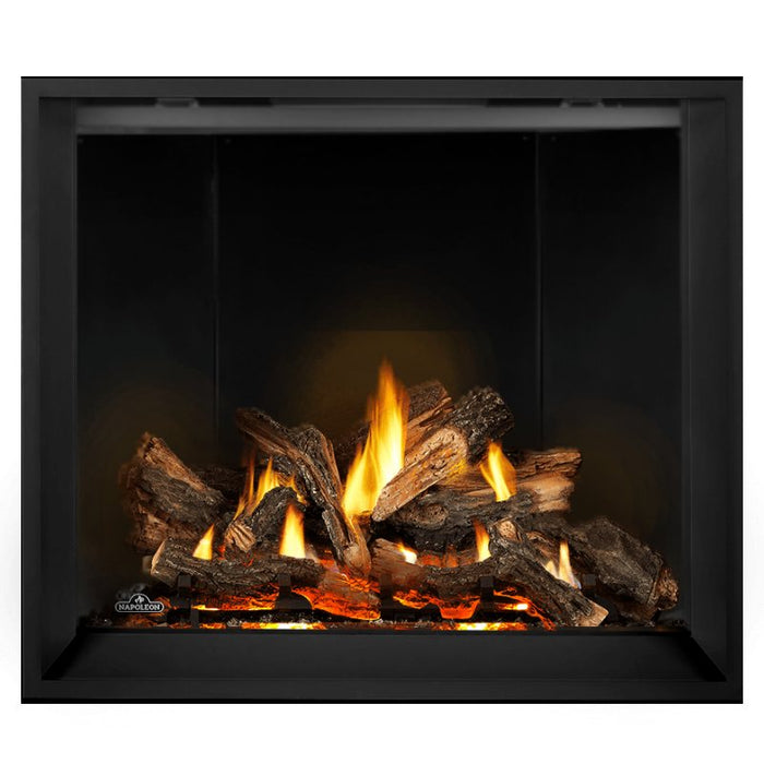 Napoleon Elevation X 42 Direct Vent Fireplace with Black Illusion Glass and Split Oak Log Set