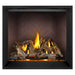 Napoleon Elevation X 42" Direct Vent Fireplace with Westminster Grey Herringbone Interior Panel  and Driftwood Log Set
