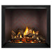 Napoleon Elevation X 42 Direct Vent Fireplace with Old Town Red Herringbone Interior Panel and Split Oak Log Set 