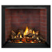 Napoleon Elevation X 42 Direct Vent Fireplace with Old Town Red Standard  Interior Panel and Split Oak Log Set 
