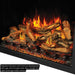 Napoleon Elevation with Premium Glowing Split Oak Logs, Dark Orange Ember Bed, Orange Top Lights & Orange Yellow Flames