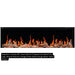 Napoleon Luminex 65 Linear Electric Fireplace plus Beach Fire Logs, Mineral Rock Kit, Orange Ember Bed & Orange Wood  Flame Pattern