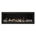 Napoleon Luxuria 50" Linear Direct Vent Gas Fireplace Shore Fire and Beach Fire Kit Face on White Background