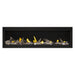 Napoleon Luxuria 62" Linear Direct Vent Gas Fireplace Shore Fire and Beach Fire Kit Face on White Background