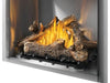 Napoleon Riverside 36 Outdoor Gas Fireplace with Standard Stainless Steel Decorative Panel and Oak Log Set Side Scaled