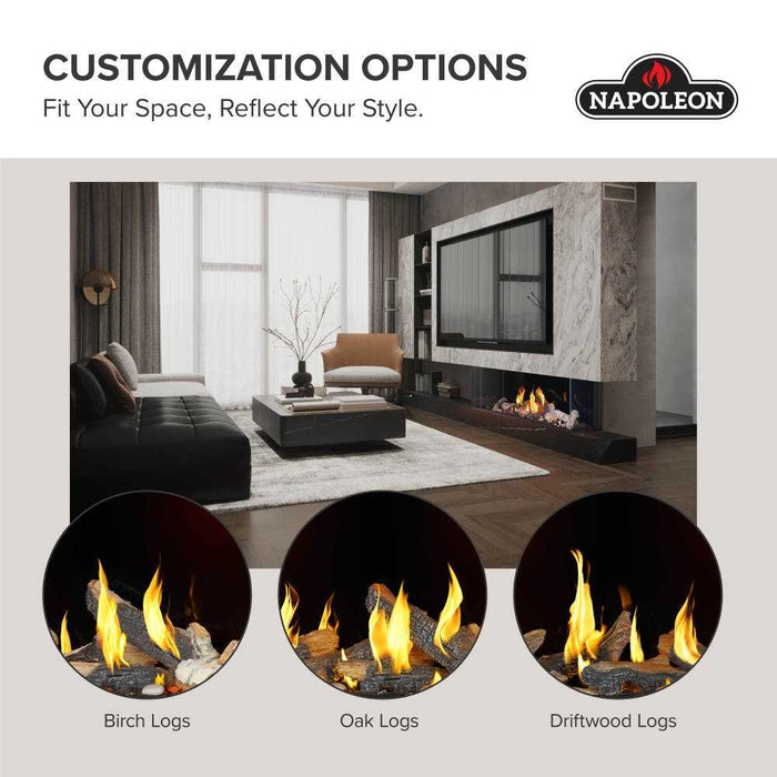 Napoleon Tall Bay Luxuria 50" Direct Vent Gas Fireplace