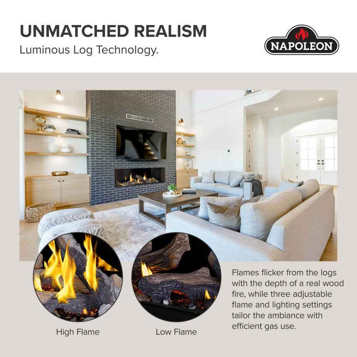 Napoleon Tall Bay Luxuria 50" Direct Vent Gas Fireplace