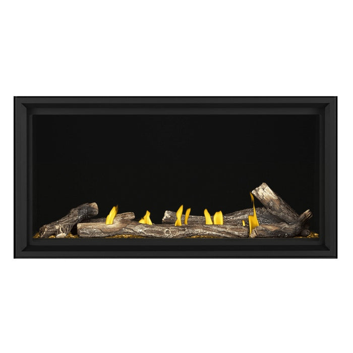 Napoleon Tall Vector 50" Linear Direct Vent Gas Fireplace with Amber Glass Beads and High Definition Oak Log Set