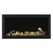 Napoleon Tall Vector 50" Linear Direct Vent Gas Fireplace with Amber Glass Embers and High Definition Oak Log Set