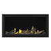 Napoleon Tall Vector 50" Linear Direct Vent Gas Fireplace with Blue Glass Beads and High Definition Driftwood Log Set