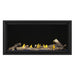 Napoleon Tall Vector 50" Linear Direct Vent Gas Fireplace with Blue Glass Beads and High Definition Oak Log Set