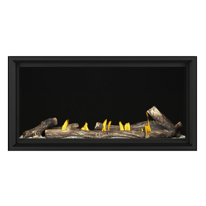 Napoleon Tall Vector 50" Linear Direct Vent Gas Fireplace with Clear Glass Beads and High Definition Oak Log Set