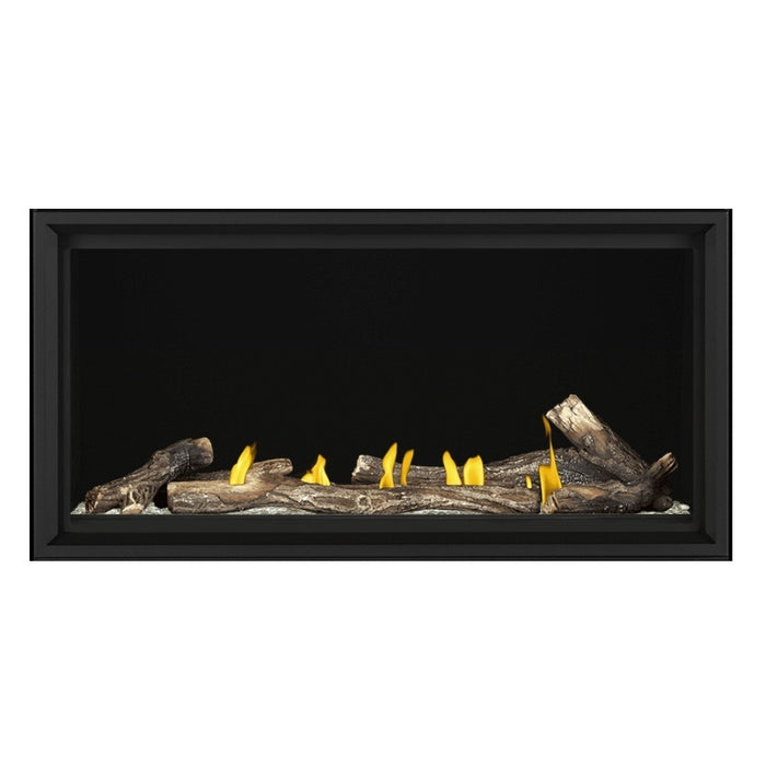 Napoleon Tall Vector 50" Linear Direct Vent Gas Fireplace with Clear Glass Embers and High Definition Driftwood Log Set