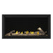 Napoleon Tall Vector 50" Linear Direct Vent Gas Fireplace with Topaz Glass Beads and High Definition Oak Log Set