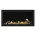 Napoleon Tall Vector 50" Linear Direct Vent Gas Fireplace with Topaz Glass Embers and High Definition Oak Log Set 