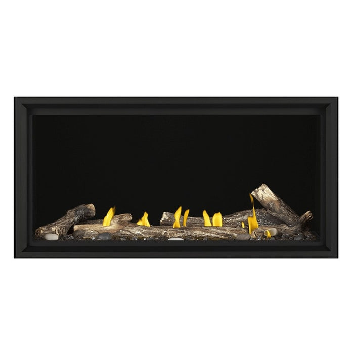 Napoleon Tall Vector 50" Linear Direct Vent Gas Fireplace with Woodland Media Enhancement and High Definition Oak Log Set