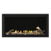 Napoleon Tall Vector 50" Linear Direct Vent Gas Fireplace with Woodland Media Enhancement and High Definition Oak Log Set