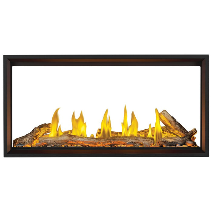 Napoleon Tall Vector 50" See Through Linear Direct Vent Gas Fireplace with Woodland and Oak Logs