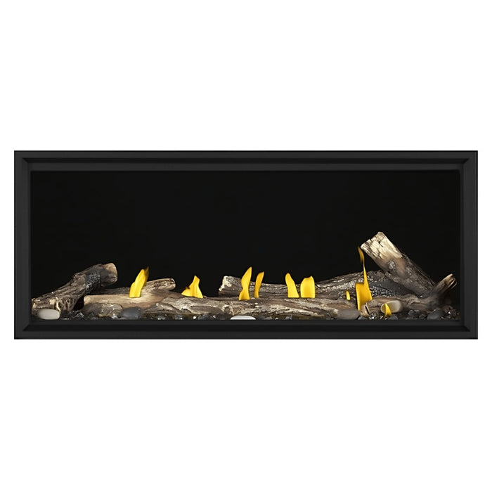 Napoleon Tall Vector 62" Linear Direct Vent Gas Fireplace Woodland Media Enhancement and High Definition Oak Log Set