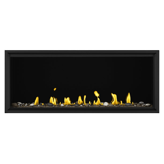 Napoleon Tall Vector 62" Linear Direct Vent Gas Fireplace and Woodland Media Enhancement