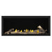 Napoleon Tall Vector 62" Linear Direct Vent Gas Fireplace with Black Glass Beads and High Definition Oak Log Set