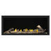 Napoleon Tall Vector 62" Linear Direct Vent Gas Fireplace with Clear Glass Beads and High Definition Oak Log Set