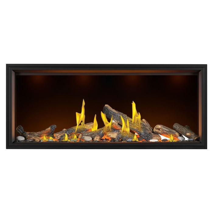 Napoleon Tall Vector 62" with Luminous Oak Logs Direct Vent Linear Gas Fireplace