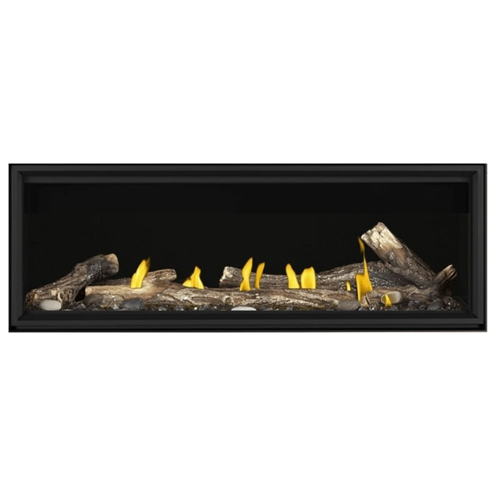 Napoleon Tall Vector 74" Linear Direct Vent Gas Fireplace Woodland Media Enhancement and High Definition Oak Log Set