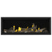 Napoleon Tall Vector 74" Linear Direct Vent Gas Fireplace with Woodland Media Enhancement and High Definition Driftwood Log Set