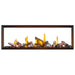 Napoleon Tall Vector 74" See Through with Luminous Birch Logs Direct Vent Linear Gas Fireplace