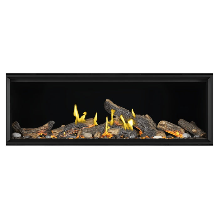 Napoleon Tall Vector 74" with Luminous Oak Logs Direct Vent Linear Gas Fireplace