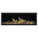 Napoleon Tall Vector 74" with Luminous Oak Logs Direct Vent Linear Gas Fireplace