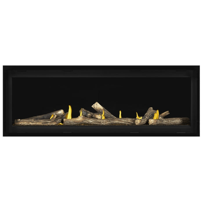 Napoleon Vector 50 Linear Gas Fireplace with Amber Crushed Glass Embers and Oak  High Definition Logs