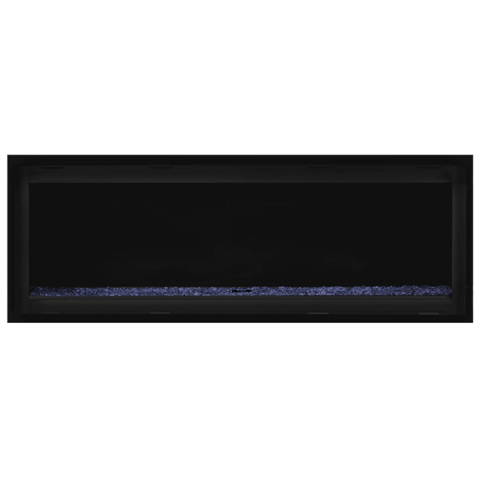 Napoleon Vector 50 Linear Gas Fireplace with Blue Crushed Glass Embers