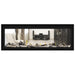 Napoleon Vector 50 See Thru Linear Direct Vent Gas Fireplace with Black Crushed Glass Embers and Beach Fire Log Kit