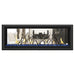 Napoleon Vector 50" See Thru Linear Direct Vent Gas Fireplace with Blue Glass Beads and Nickel Stix Kit Face on White Background