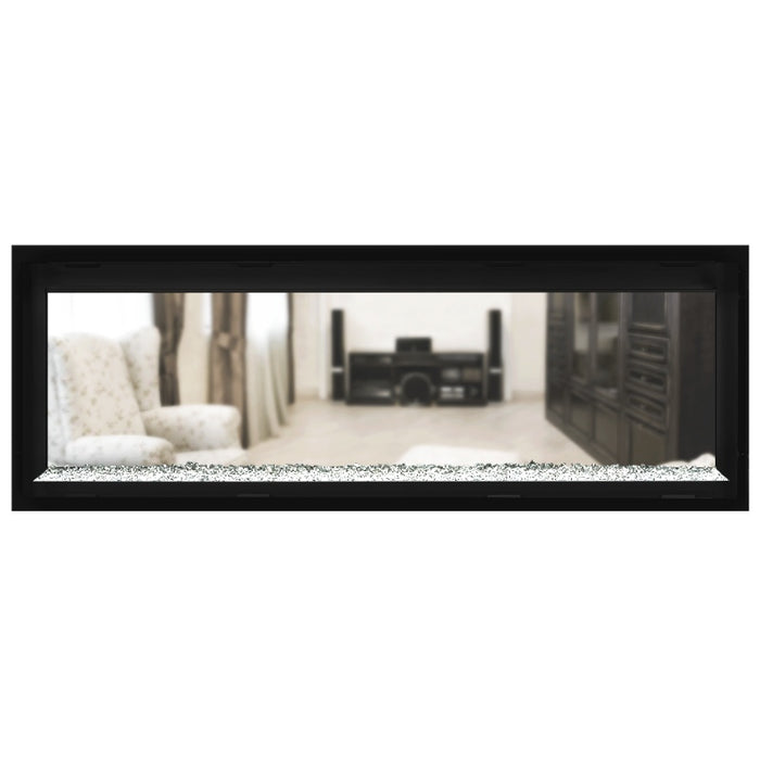 Napoleon Vector 50 See Thru Linear Direct Vent Gas Fireplace with Clear Crushed Glass Embers