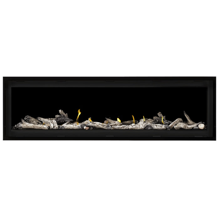 Napoleon Vector 62 Linear Gas Fireplace with Beach Fire Log Kit
