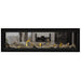 Napoleon Vector 62 See Thru Linear Direct Vent Gas Fireplace Black Crushed Glass Embers and High Definition Driftwood Logs