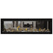 Napoleon Vector 62 See Thru Linear Direct Vent Gas Fireplace Clear Crushed Glass Embers and High Definition Driftwood Logs