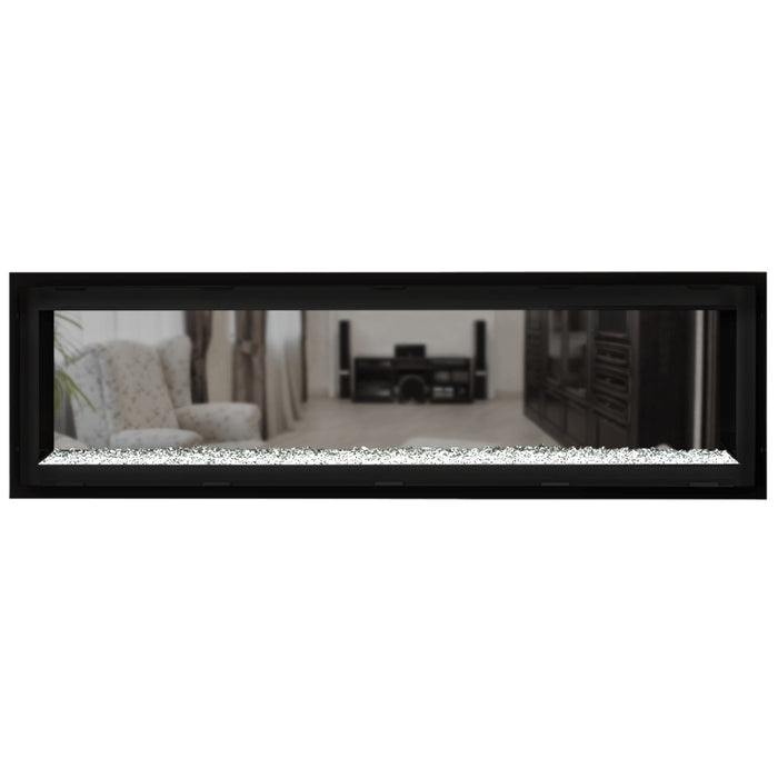 Napoleon Vector 62 See Thru Linear Direct Vent Gas Fireplace with Clear Crushed Glass Embers