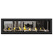 Napoleon Vector 62" See Thru Linear Direct Vent Gas Fireplace with Shore Fire and Beach Fire Kit Face on White Background