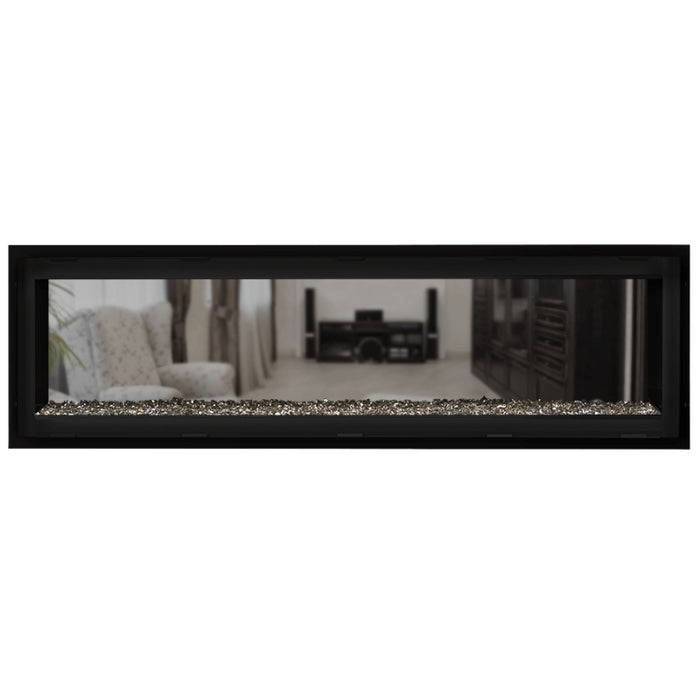 Napoleon Vector 62 See Thru Linear Direct Vent Gas Fireplace with Topaz Crushed Glass Embers