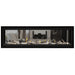 Napoleon Vector 62 See Thru Linear Direct Vent Gas Fireplace with Topaz Crushed Glass Embers and Beach Fire Log Kit