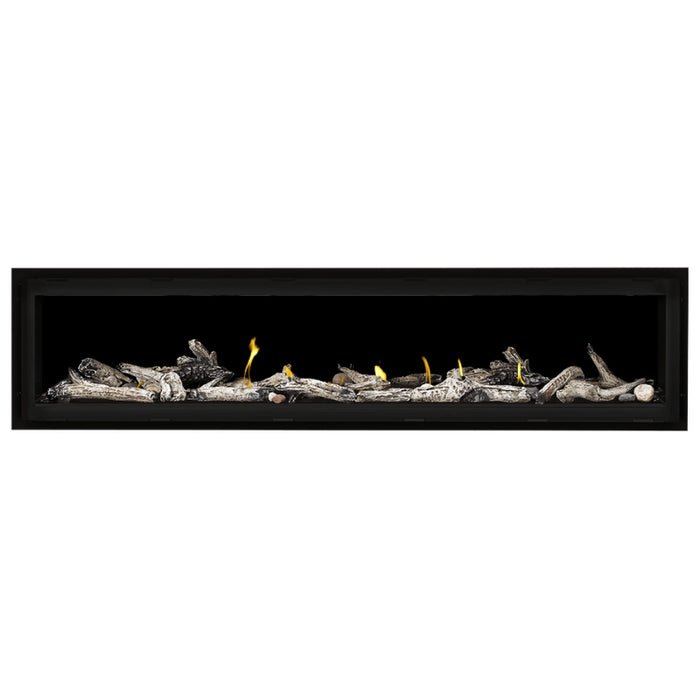 Napoleon Vector 74 Linear Gas Fireplace with Beach Fire Log Kit