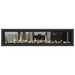 Napoleon Vector 74" See Thru Linear Direct Vent Gas Fireplace with Black Glass Beads and Mineral Rock Kit Face on White Background