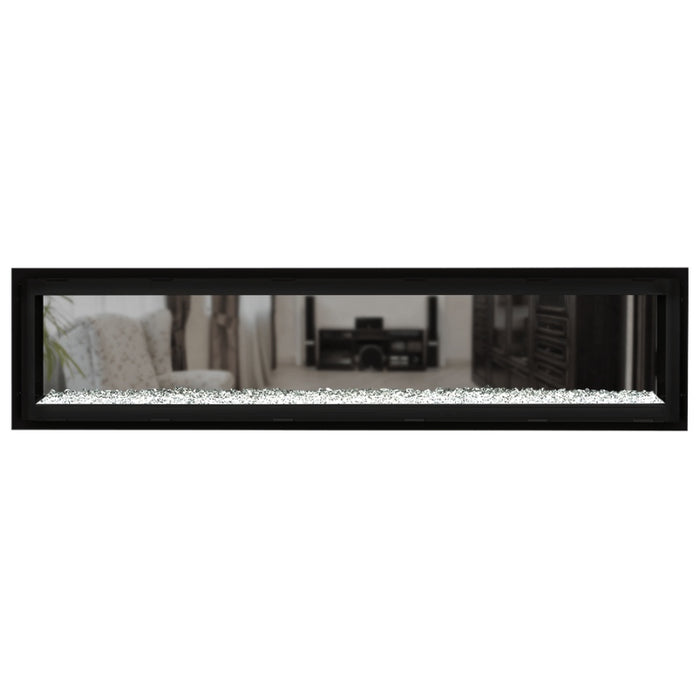 Napoleon Vector 74 See Thru Linear Direct Vent Gas Fireplace with Clear Crushed Glass Embers